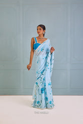 Rabia Blue Shaded Cotton Saree